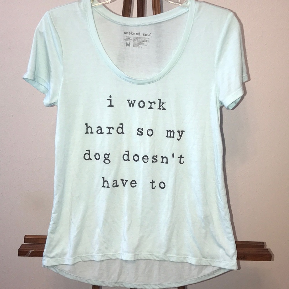 Weekend soul novelty T-shirt mint green size M